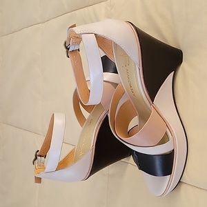 B.Makowsky wedge sandals. Never used. Size 6M